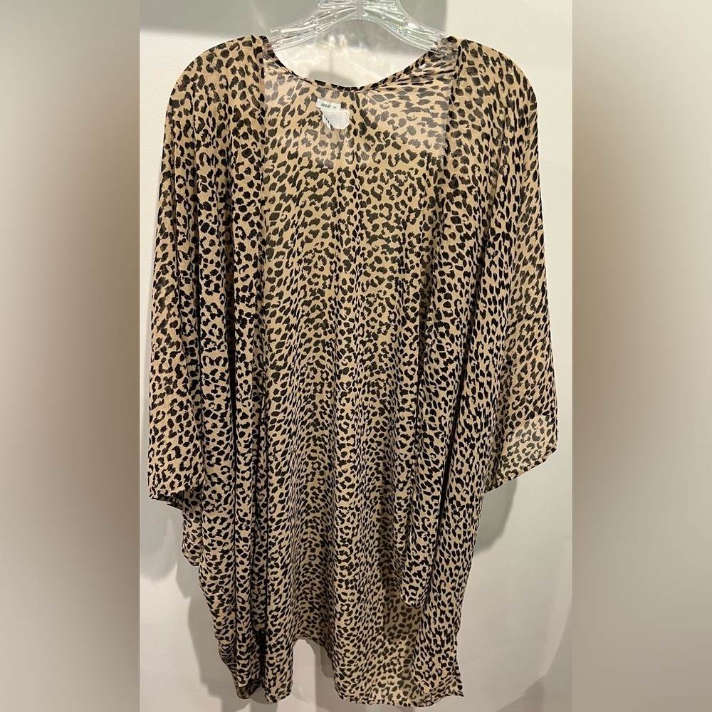 Aerie Animal Leopard Cheetah Print Kimono O/S